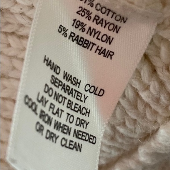 White House|Black Market, Cream, Ruffle front, open short sleeve cardigan.Size L - Picture 5 of 5